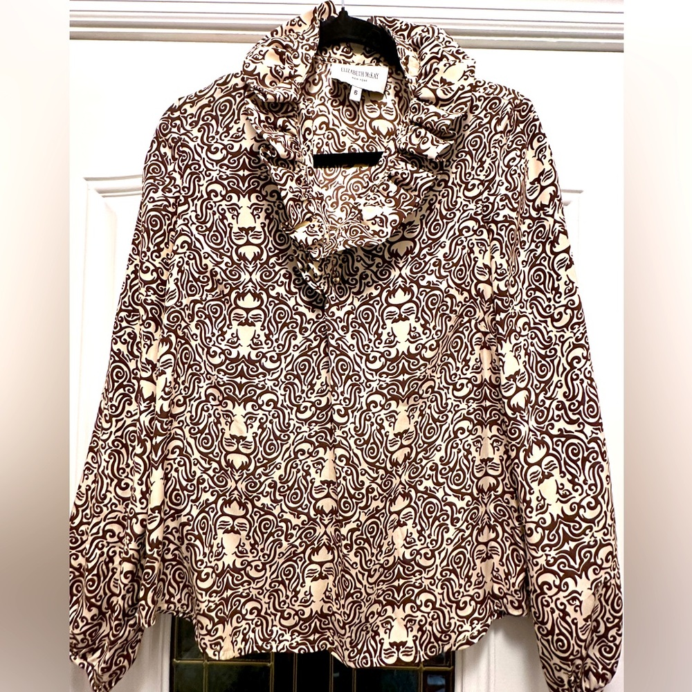 Elizabeth McKay lion blouse